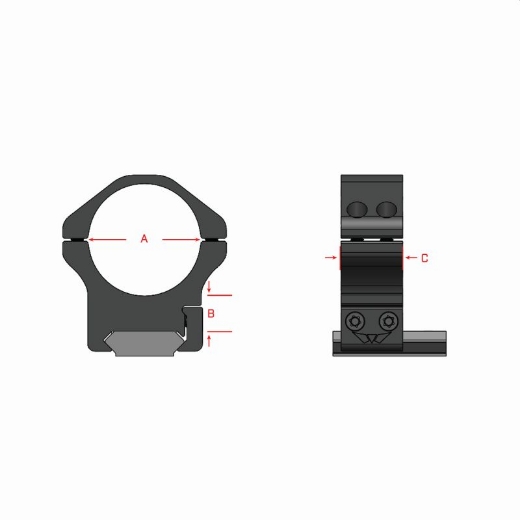 Picture of RINGS 1" MED,HORIZONAL MEDIUM PA WEAVER-TYPE, MATTE, WARNE 501M