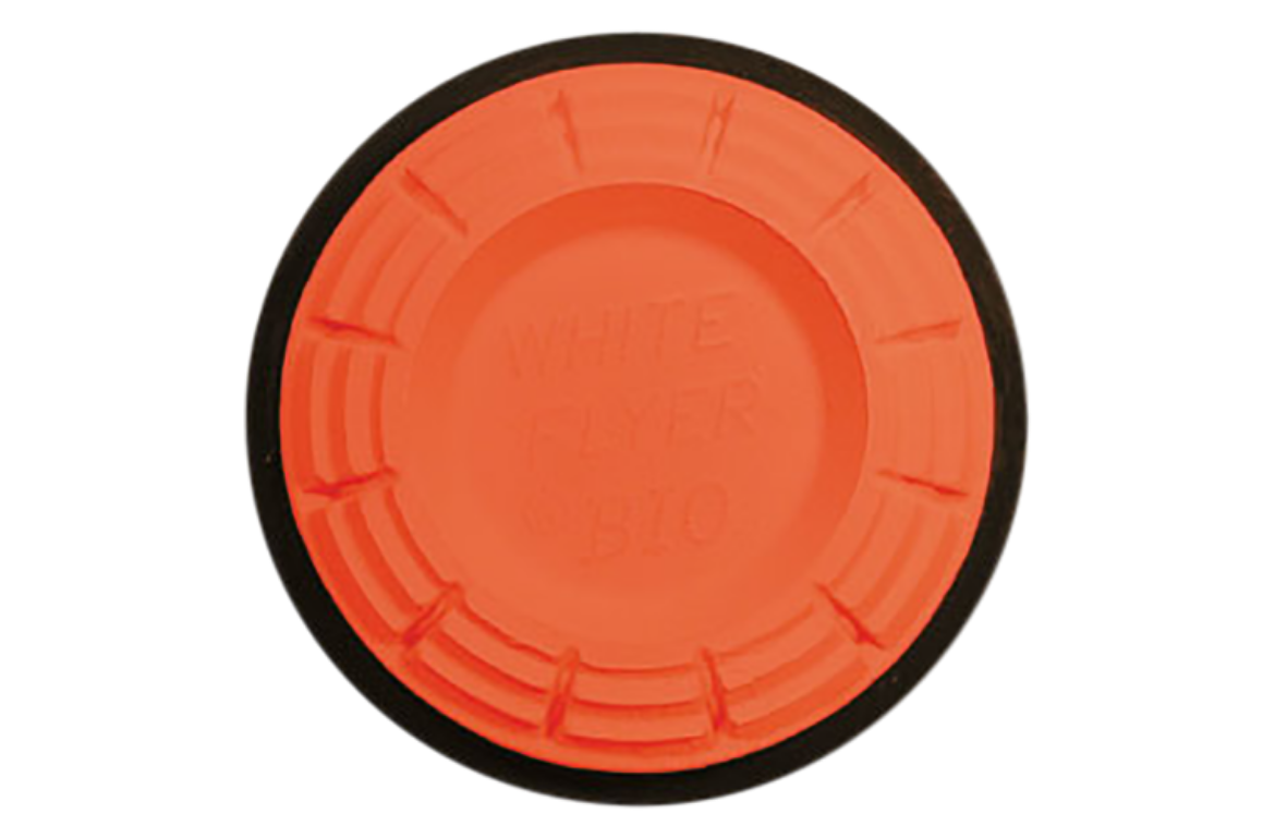 Picture of CLAY TARGET BLACKOUT STANDARD ORANGE DOME, WHITE FLYER 108mm