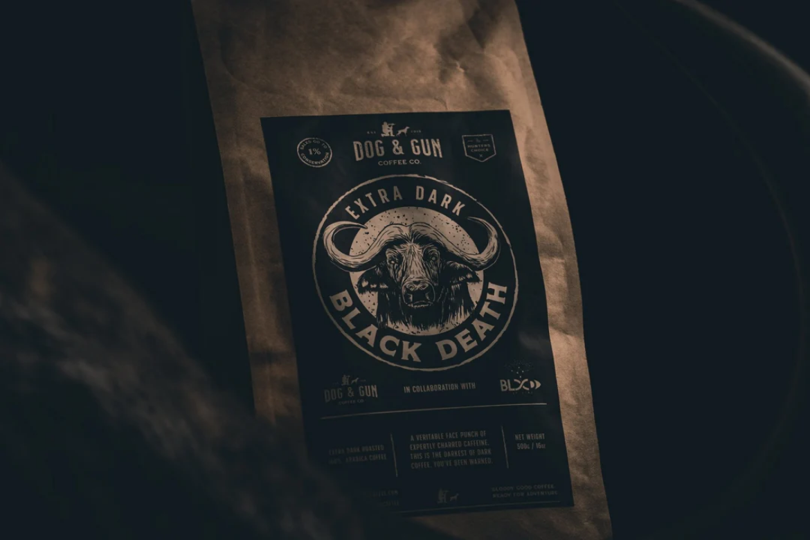 Picture of DOG & GUN BLACK DEATH - EXTRA DARK ROAST WHOLE BEANS 500G