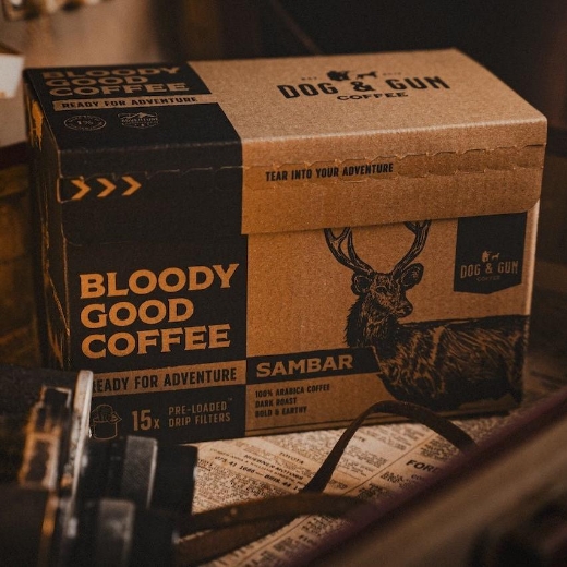 Picture of DOG & GUN PRE-LOADED DRIP FILTERS - 15 PACK SAMBAR DARK ROAST